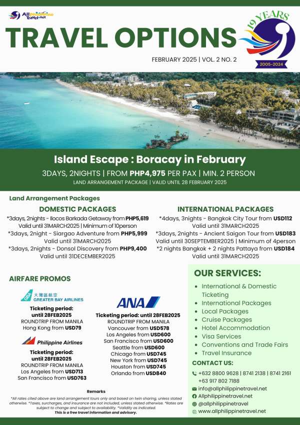 February Travel Options 2025